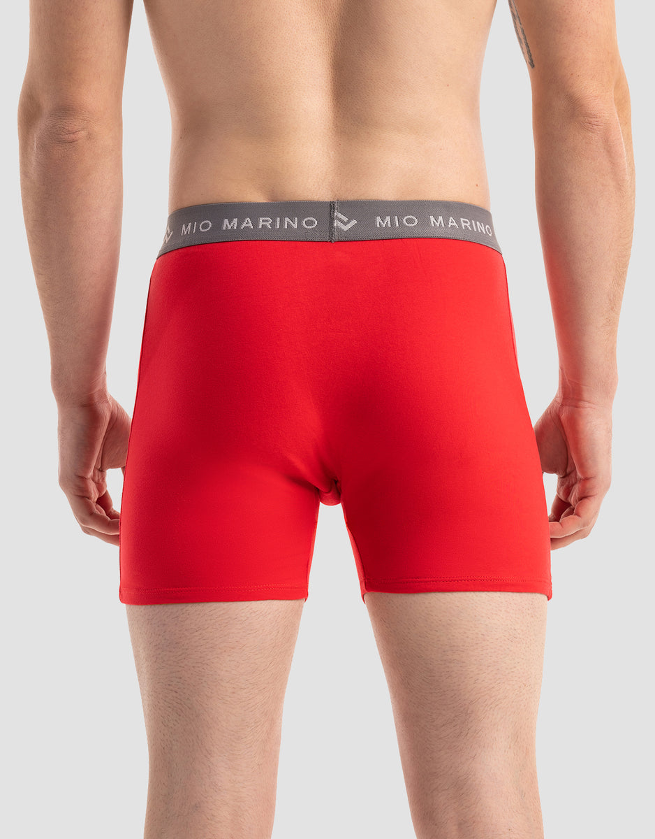 Mio Marino – Premium Cotton, Mens underwear boxer briefs, 5-Pack – Moisture  Wicking for Comfort – Skin Fit – Bold Colors