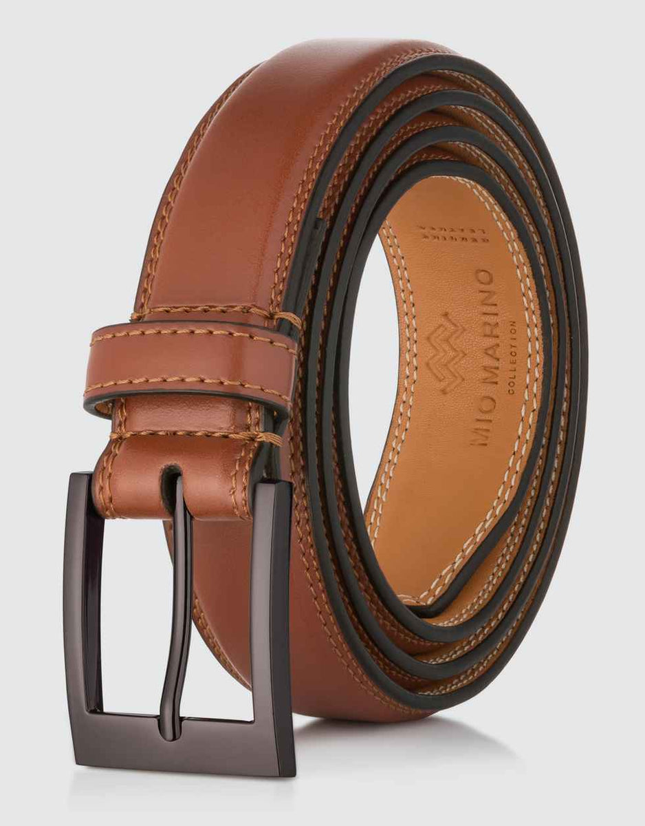 Dual Hoop Leather Belt-Ebon– Mio Marino