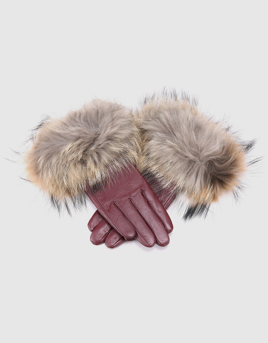 Leather Fur Cuff Gloves – Noellery
