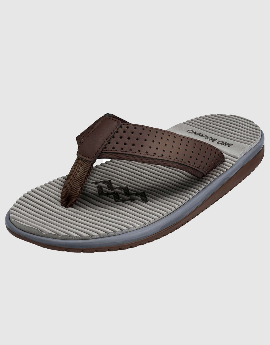 Mio Marino Men's Comfortable Memory Foam Flip Flops