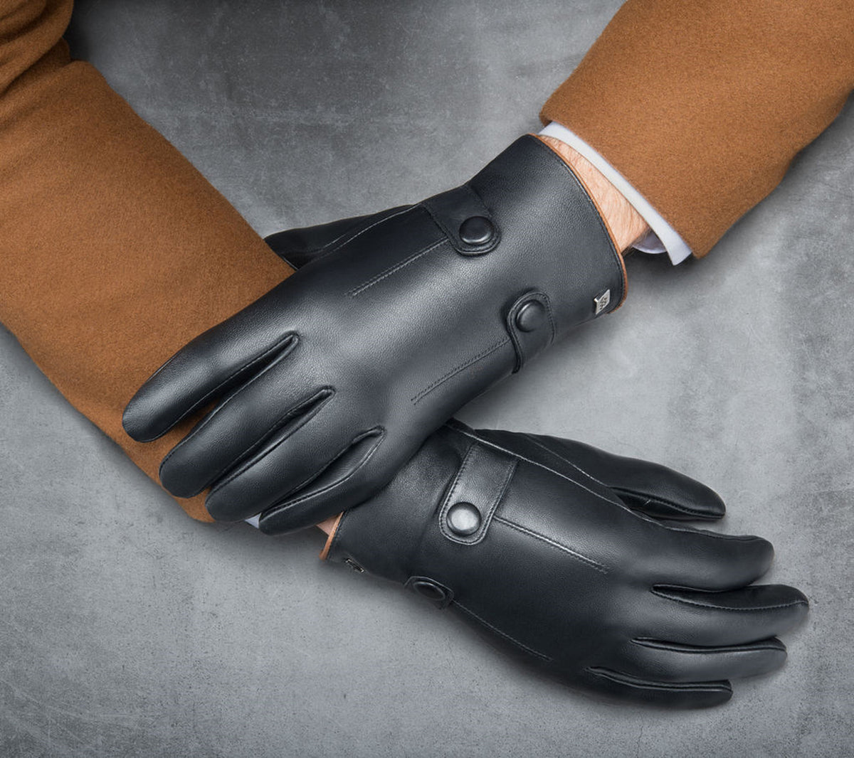 Buttoned Flap Real Leather Gloves– Mio Marino