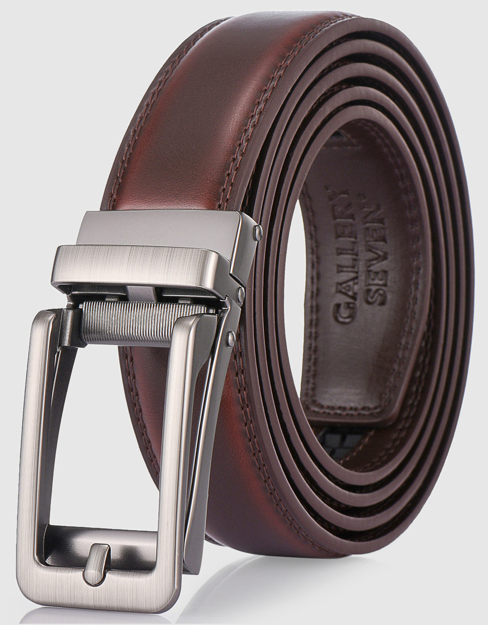 Gallery Seven Leather Click Belt , Adjustable Ratchet Belt For Men