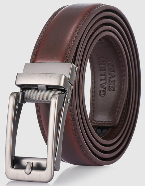 Gallery Seven Leather Ratchet Belt For Men - Adjustable Click Belt