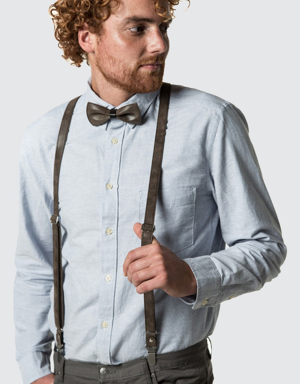 Luster Y-Back Suspenders Bow Tie Set, 52% OFF